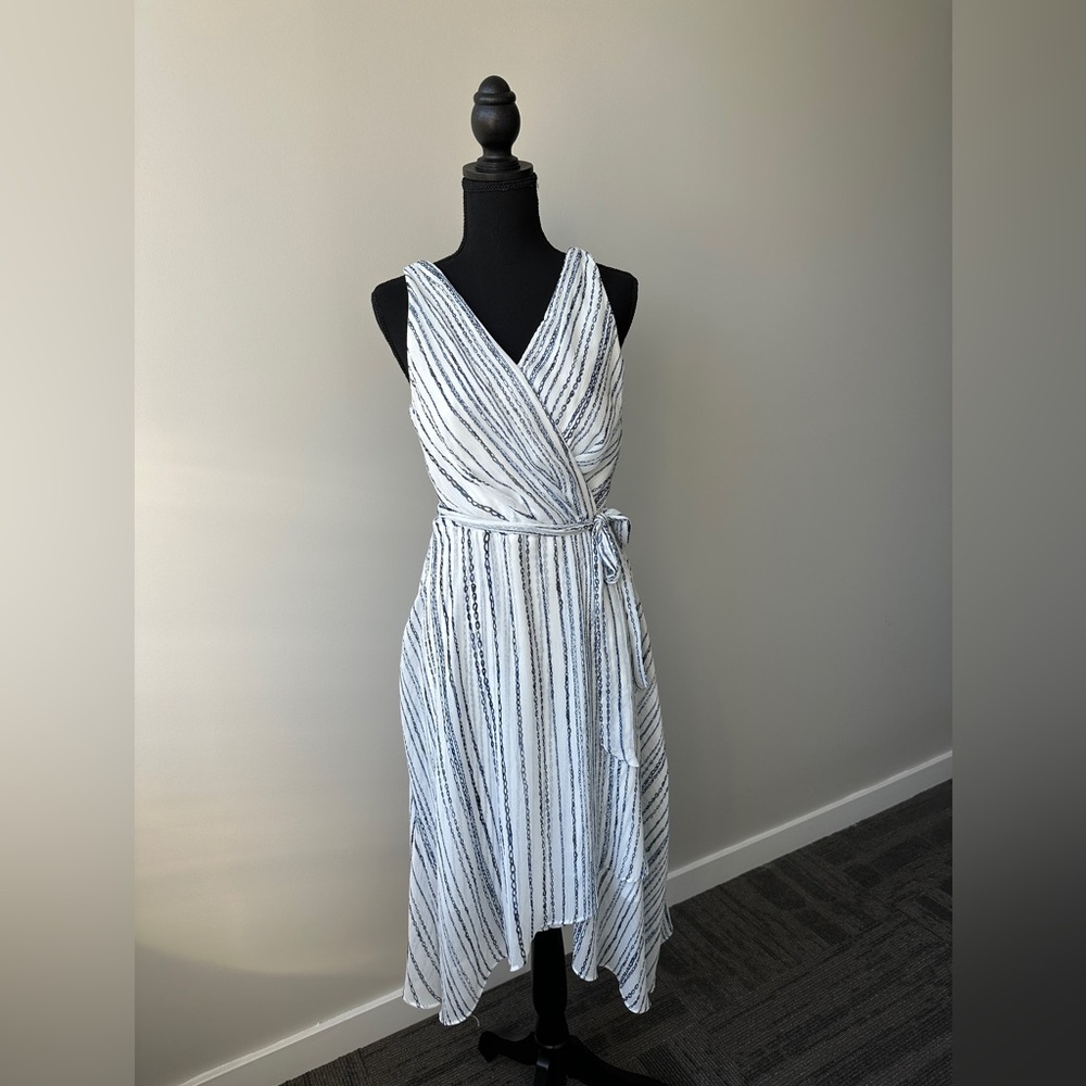 DKNY Faux Wrap zip up dress